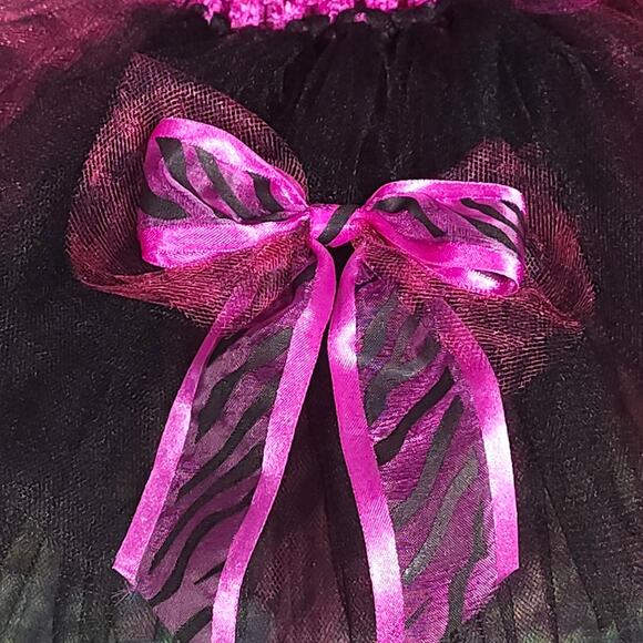 BLACK FRIDAY SALE Toddler Animal Print Tutu Dress & Hair Clip Sz.12 Mo. - 2T NWT - Picture 13 of 16